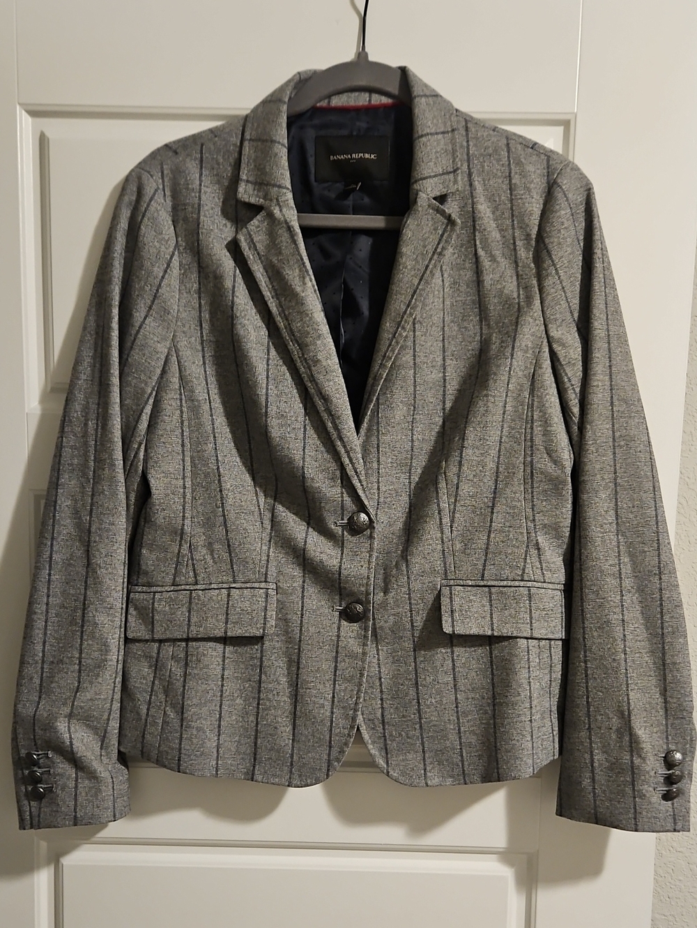 Banana Republic Gray Pinstripe Women's Blazer